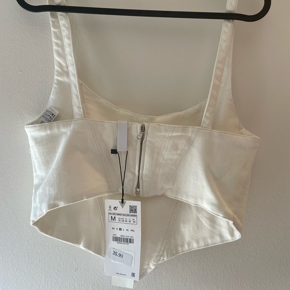 Zara Corset in White - Size M, New with Tags - Picture 2 of 3